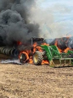 Tractor and Hay Bales Destroyed in Montgomery County Fire
