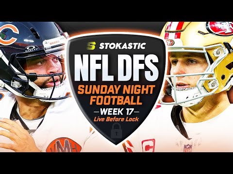 NFL DFS Showdown Live Before Lock | Bears vs 49ers SNF Week 17 DFS Picks