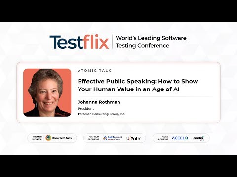 Effective Public Speaking | Johanna Rothman | Testflix2025 | #testingcommunity