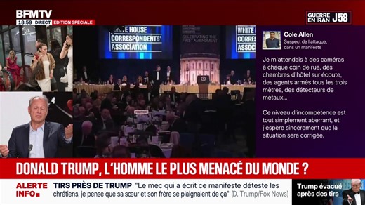 L'intégrale de BFM Dimanche Soir du dimanche 26 avril 2026 - Édition spéciale : Faut-il revoir toute la sécurité autour de Trump ?