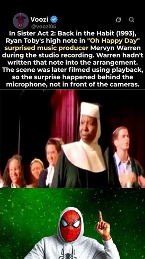In Sister Act 2: Back in the Habit (1993), Ryan Toby's high note surprised the music producer