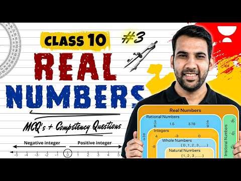 Real Numbers MCQs + Competency Questions || CBSE Class 10 Maths 2027 || Mandeep Sir