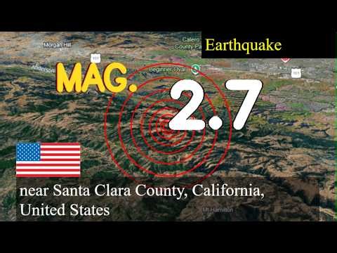 earthquake near Santa Clara County, California, United States live updates today : 2.7 magnitude ear