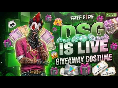 FREE FIRE LIVE REDEEM CODE GIVEAWAY💎FREEFIRE LIVE CUSTOM ROOM DIAMOND GIVEAWAY FREE FIRE DSG IS LIVE