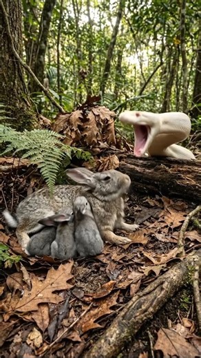 Python Attacks Helpless Rabbits – A Monkey Saves Them All! 😱🐍🐒#ai #reels #snake #aivideo #aireels #shorts #jungle #animals | Fluffy Friends Daily