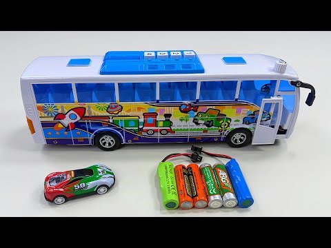 Unboxing RC missile launcher vehicle,multi-functional car bus,Ev City Business Bus,Ev Spray rocket