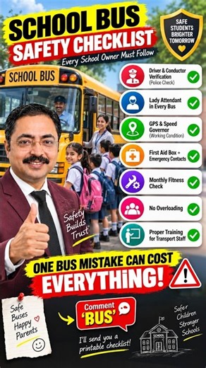 School Bus Safety Checklist Every School Owner Must Follow | Protect Every Child