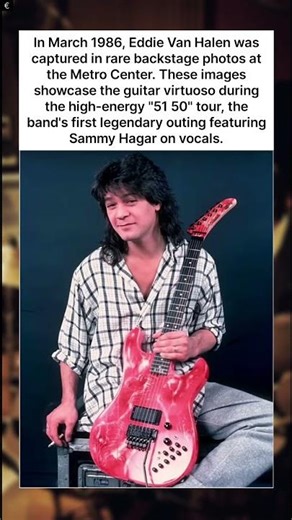 “Backstage with a Legend: Eddie Van Halen’s Explosive 5150 Tour Moment in 1986”.