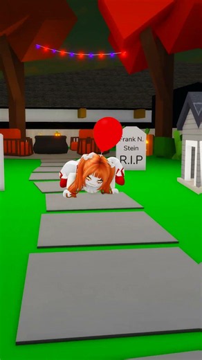 I kept running into Halloween monsters..😱👻#robloxshorts #roblox