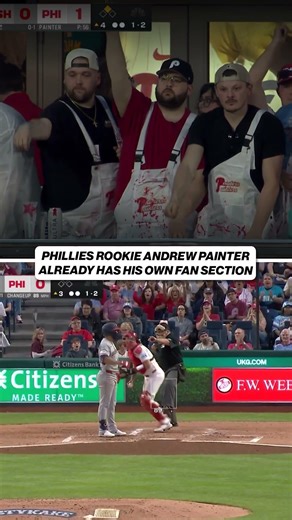 Not a bad debut for Andrew Painter: 8 Ks and some brotherly love from "Andrew's Painters" 🎨 #mlb