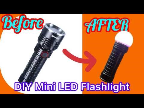 DIY Convert a Broken Flashlight into a desk lamp or camping Simple and Useful Project