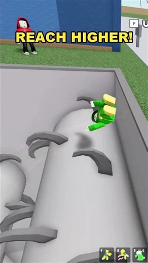 JJ & MIKEY Climb the TOWER With LONG ARMS! 💪 #shorts #jjandmikey #roblox