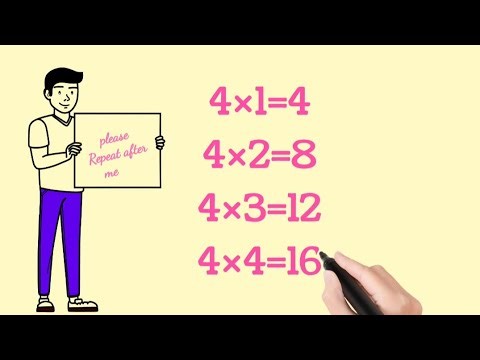 Table of 4 | Learn Multiplication Table of Four | Maths for Kids|let's learn together|