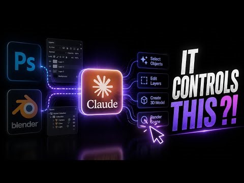 Claude Just Took Over Photoshop & Blender… 😳