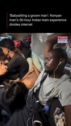 A Kenyan backpacker’s viral video from an overcrowded Indian general train sparked debate online after a passenger was seen resting his head on the traveller’s thigh during a long journey. Video: vinsoul_clips/Instagram #Viral #TimesNow | TIMES NOW