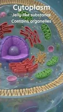 Cell Structure Explained in 40 Seconds! | Nucleus, Cytoplasm & Cell Membrane 🧫 #Shorts