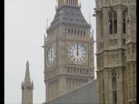 Big Ben strikes 12 noon | Big Ben | Elizabeth Tower | Houses of Parliament | 1990 | TN-SL-032-075