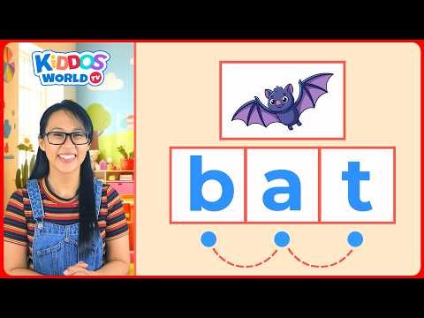 Learn CVC Words with Miss V | How to Read and Blend 3-letter Words for Kids | Kiddos World TV