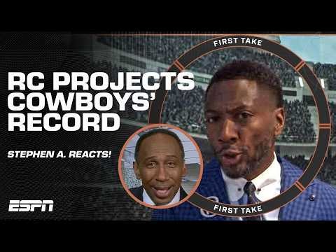‘YOU’VE LOST YOUR DAMN MIND!’ Stephen A. reacts to RC’s projected record for Cowboys | First Take