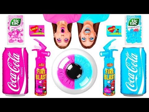 Pink Food vs Blue Food Color Challenge | Funny Situations and Fails by Fun Challenge