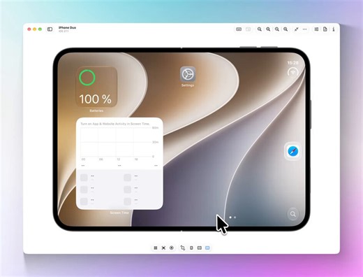 New in Xcode 27.1: If you hold the Option ⌥ key, you'll reveal a slider that lets you precisely control the hinge angle of the iPhone Duo https://t.co/vbyBEp3wTs