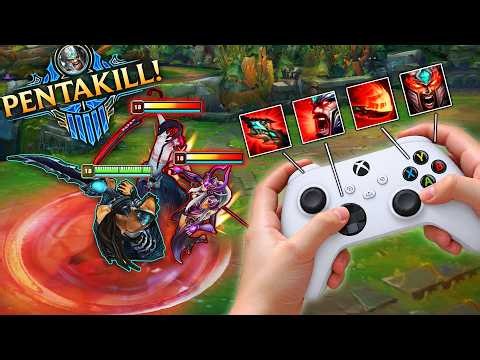 I PLAYED LEAGUE OF LEGENDS WITH AN XBOX CONTROLLER! (AND I GOT A PENTAKILL)