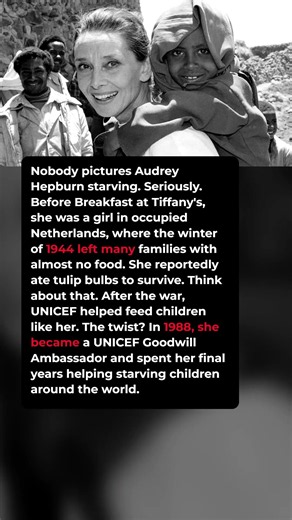 Audrey Hepburn once survived on tulip bulbs, and what saved her will surprise you.