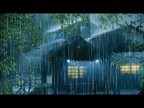 Fall Into Deep Sleep in Minutes with a Night Rainstorm | Heavy Rain & Distant Thunder