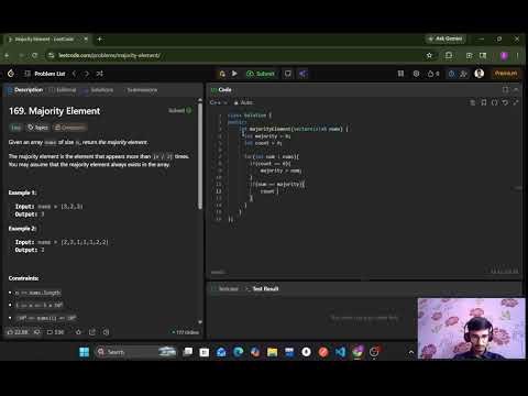 LeetCode 169. Majority Element | Boyer-Moore Voting Algorithm Explained (C++)
