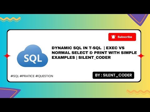 Dynamic SQL in T-SQL | EXEC vs Normal SELECT & PRINT with Simple Examples #silent_coder #coding #sql