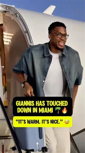 GIANNIS HAS LANDED IN MIAMI ✈️🍿