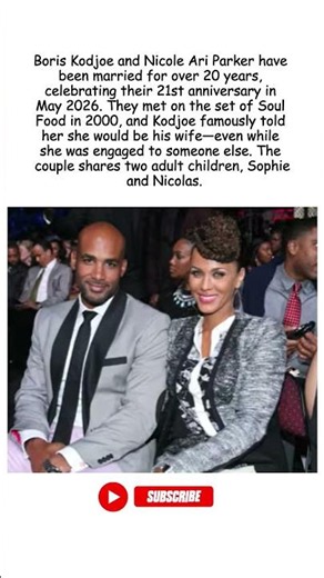 Boris Kodjoe & Nicole Ari Parker Celebrate 21 Years of Marriage #shorts #boriskodjoe