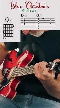 Blue Christmas Guitar Chord Melody | TABS ON SCREEN 🎸