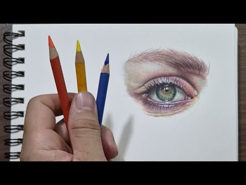 Colored Pencil Drawing ✏️ Realistic Eyes Live Tutorial