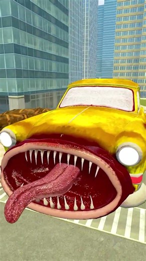 MCQUEEN CAR EATER NEEDS HELP IN BIG CITY Gmod