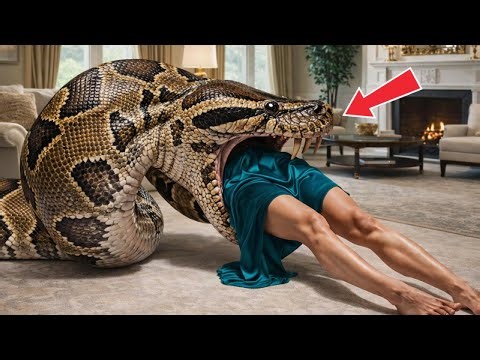 Heroic rescue team saves a woman from a New York City penthouse apartment swallowed by a giant pytho