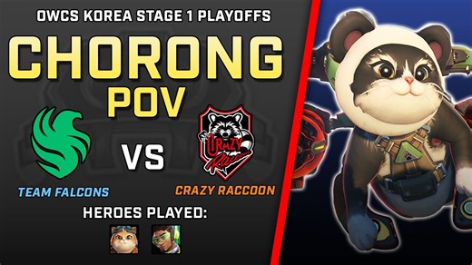 [ CH0R0NG ] Team Falcons vs Crazy Raccoon | OWCS Korea Stage 1 Playoffs