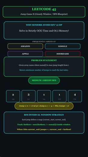Why DP Is TOO SLOW For Jump Game II! 🦘 LeetCode 45 in C++ #shorts