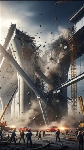 ⚠️ Bridge COLLAPSE! Structural Failure Caught on Camera 😱