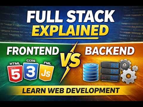 Web Development Full Course for Beginners | Frontend, Backend, Full Stack + HTML Basics