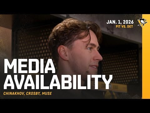 Chinakhov, Crosby, Muse Media Availability (1.1.26) | Pittsburgh Penguins