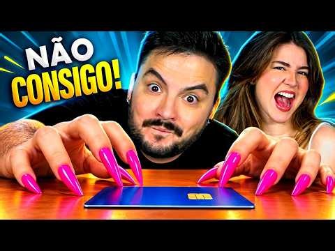 JU ME COLOCOU UNHAS POSTIÇAS E PRECISO VENCER ESSES DESAFIOS!