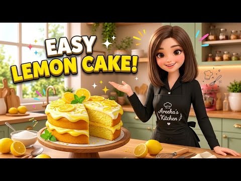 🍋 The Easiest Soft & Zesty Lemon Cake | Moist Lemon Cake with Glaze 😍