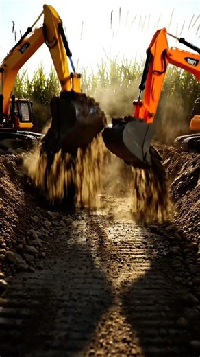 Epic Synchronized RC Excavator Trench Digging & Double Dump! 🚜💥