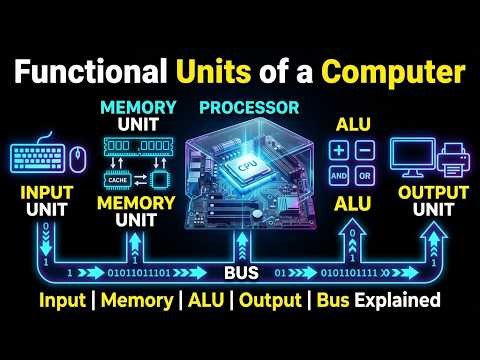 Functional Units of a Computer Explained | Complete Guide to Input, Output, Memory, ALU & Bus