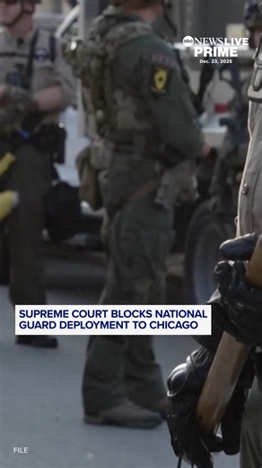The Supreme Court has denied President Trump's request to lift a lower court injunction against his deployment of National Guard troops in Chicago and across Illinois. | ABC News