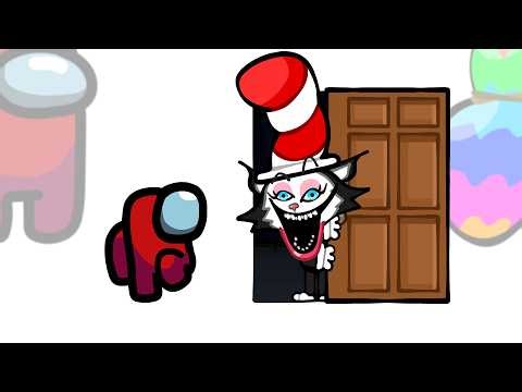 Mini Crewmate Kills The Cat in the Hat (Analog Horror) Characters | Among Us