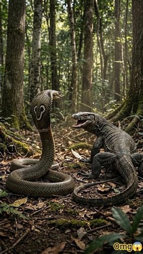 "King Cobra vs Monitor Lizard – You Won’t Believe This Fight!"😱🐍🇺🇸#youtubeshorts#usa#trending #snake