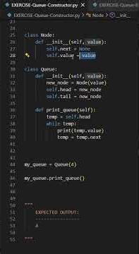 DSA: Queue Constructor Implementation using Linked List in Python
