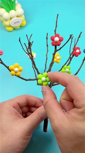 Simple Crafts | Make Colorful Flower Ornaments Using Modeling Clay! #DIY #Handmade